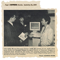 2000: September: Print On Demand Digital Press Hp Indigo 1000